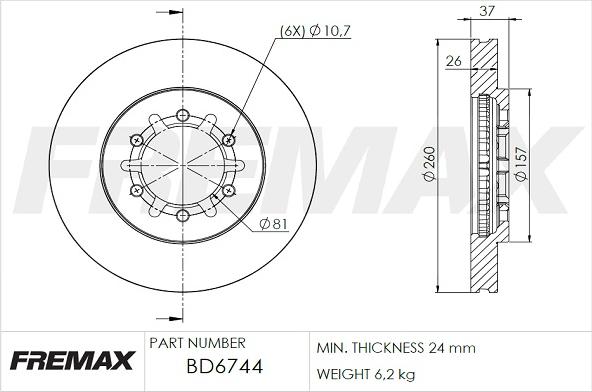 FREMAX BD-6744 - Disque de frein cwaw.fr