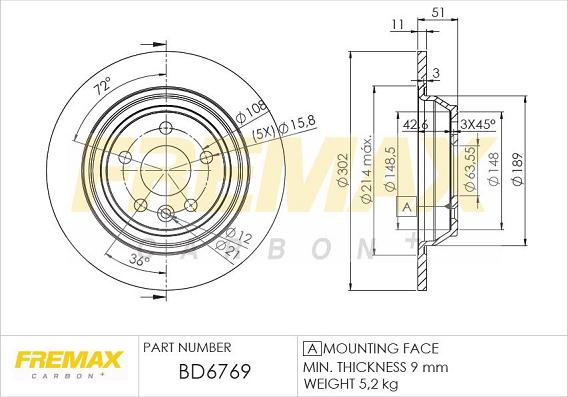 FREMAX BD-6769 - Disque de frein cwaw.fr