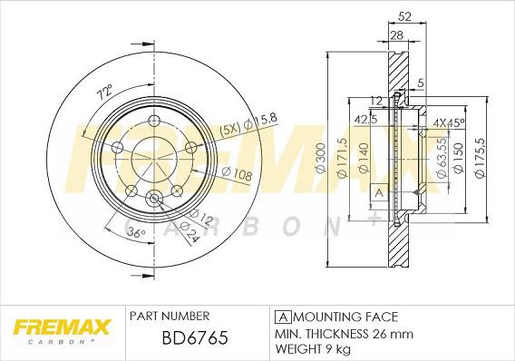 FREMAX BD-6765 - Disque de frein cwaw.fr