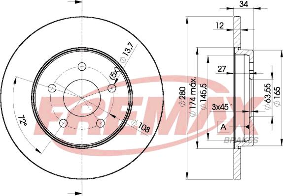 FREMAX BD-6768 - Disque de frein cwaw.fr