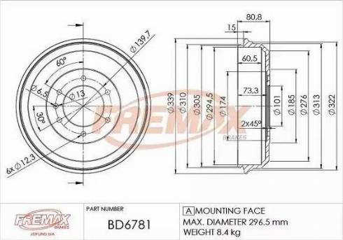 FREMAX BD-6781 - Tambour de frein cwaw.fr