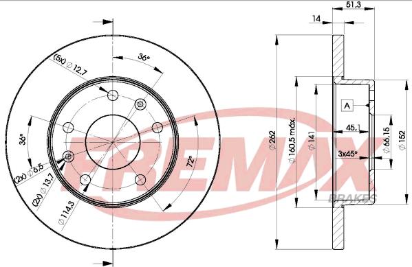 FREMAX BD-0903 - Disque de frein cwaw.fr