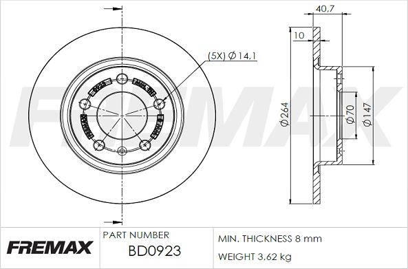 FREMAX BD-0923 - Disque de frein cwaw.fr