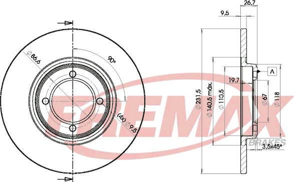 FREMAX BD-0976 - Disque de frein cwaw.fr