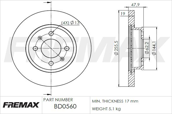 FREMAX BD-0560 - Disque de frein cwaw.fr