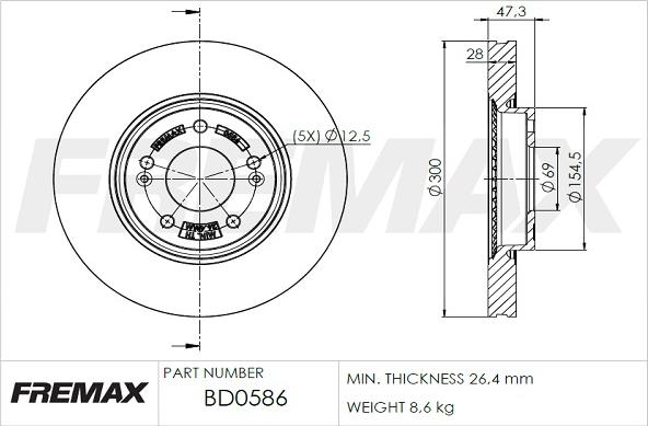 FREMAX BD-0586 - Disque de frein cwaw.fr