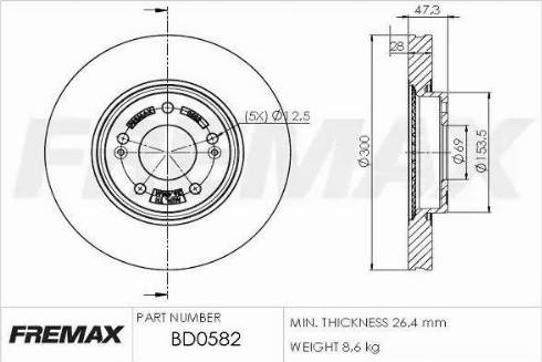 FREMAX BD-0582 - Disque de frein cwaw.fr