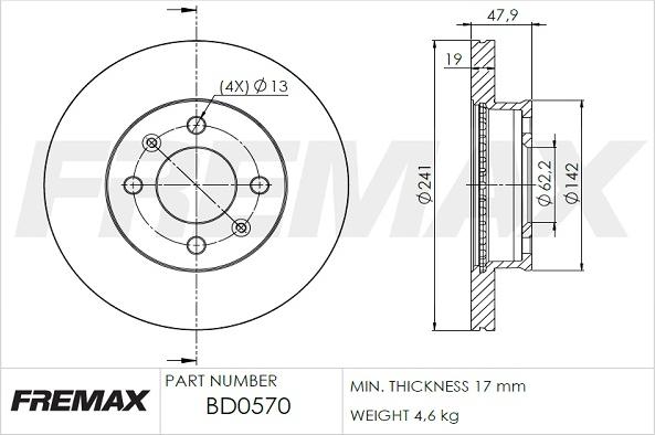 FREMAX BD-0570 - Disque de frein cwaw.fr