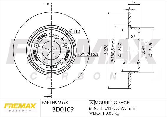 FREMAX BD-0109 - Disque de frein cwaw.fr