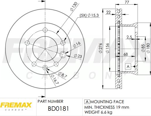 FREMAX BD-0181 - Disque de frein cwaw.fr