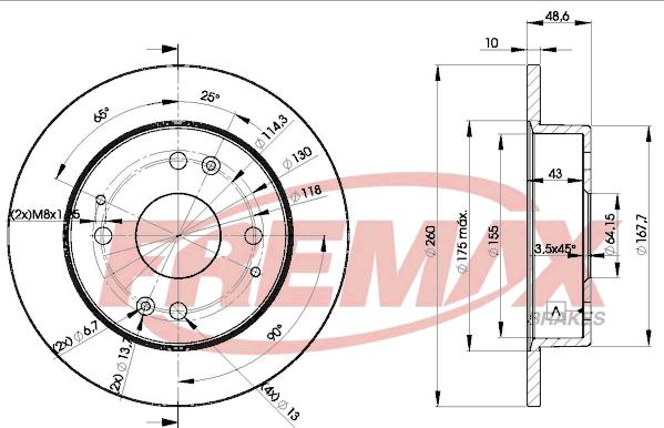 FREMAX BD-0835 - Disque de frein cwaw.fr