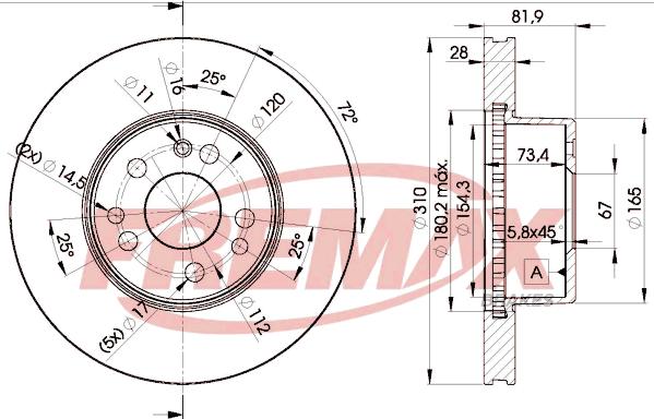 FREMAX BD-0312 - Disque de frein cwaw.fr