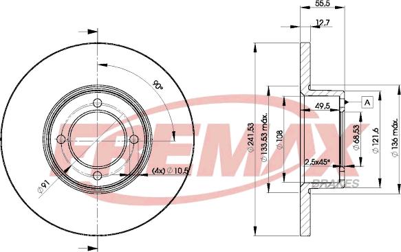 FREMAX BD-0751 - Disque de frein cwaw.fr