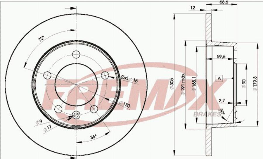 FREMAX BD-1410e - Disque de frein cwaw.fr