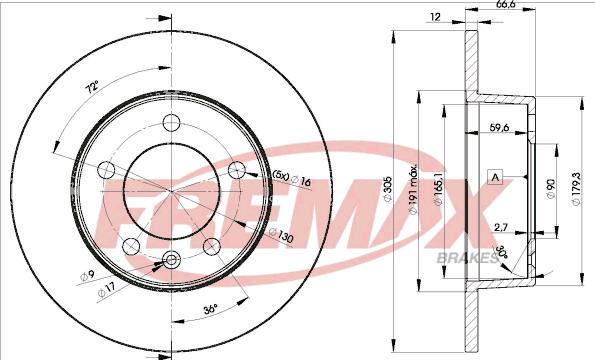 FREMAX BD-1410 - Disque de frein cwaw.fr