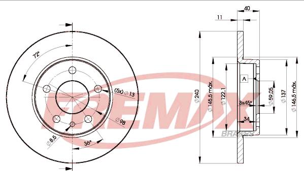 FREMAX BD-1437 - Disque de frein cwaw.fr