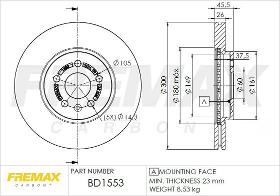 FREMAX BD-1553 - Disque de frein cwaw.fr