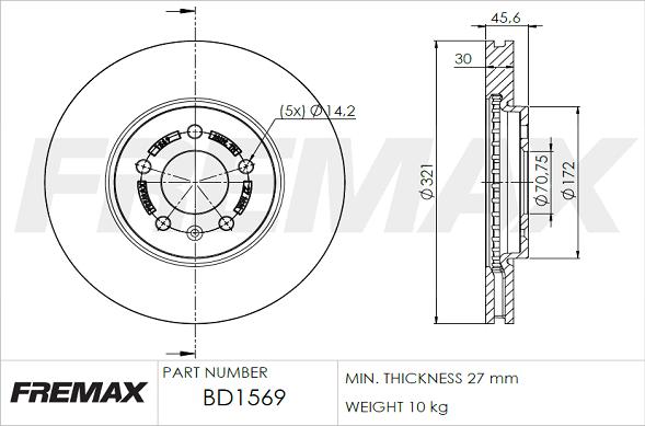 FREMAX BD-1569 - Disque de frein cwaw.fr