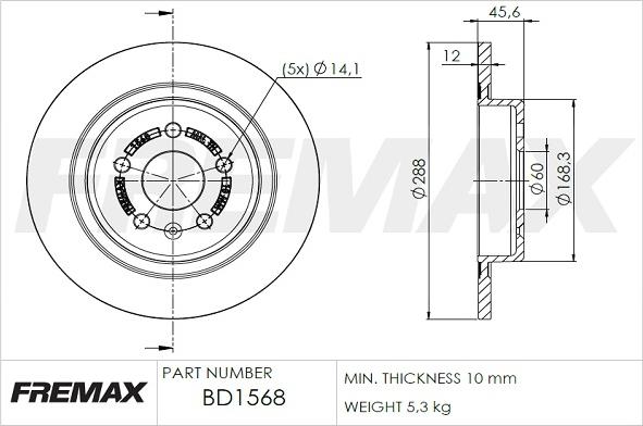 FREMAX BD-1568 - Disque de frein cwaw.fr