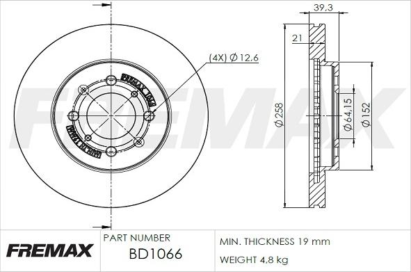 FREMAX BD-1066 - Disque de frein cwaw.fr