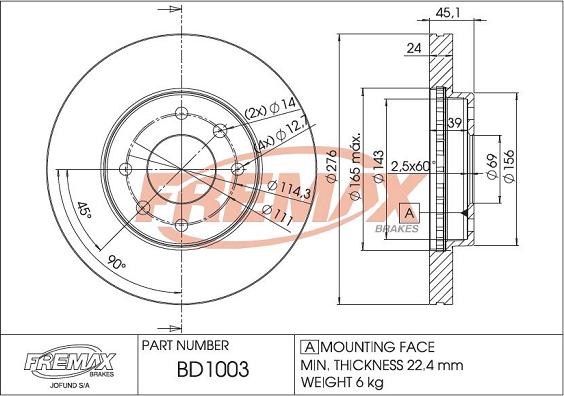 FREMAX BD-1003 - Disque de frein cwaw.fr