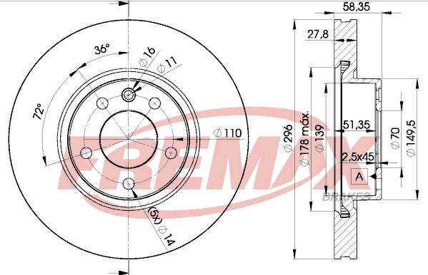 FREMAX BD-1134 - Disque de frein cwaw.fr