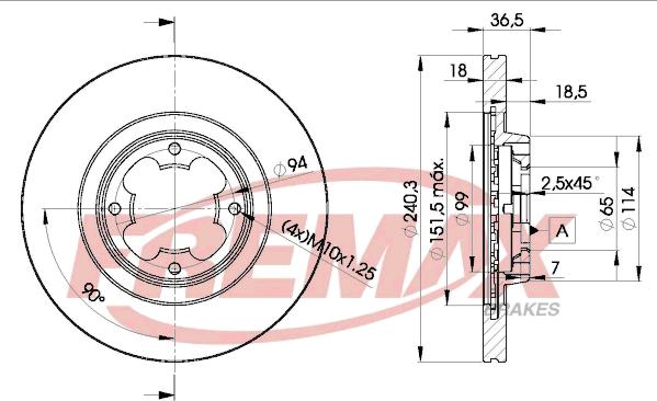 FREMAX BD-1290 - Disque de frein cwaw.fr