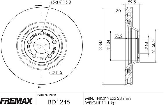 FREMAX BD-1245 - Disque de frein cwaw.fr