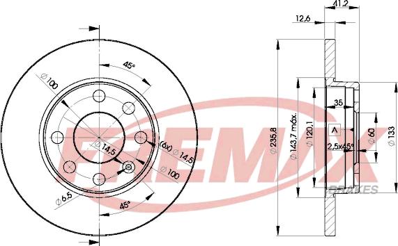 FREMAX BD-1240 - Disque de frein cwaw.fr