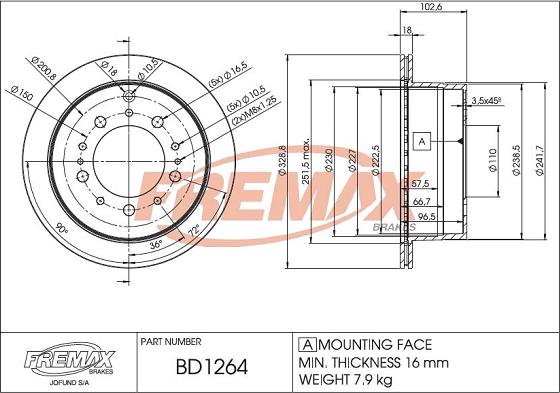 FREMAX BD-1264 - Disque de frein cwaw.fr