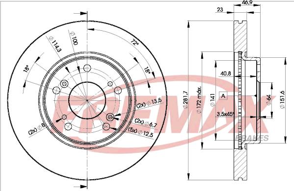 FREMAX BD-1705 - Disque de frein cwaw.fr