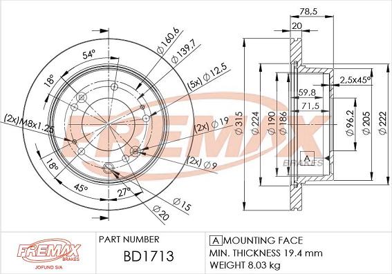 FREMAX BD-1713 - Disque de frein cwaw.fr