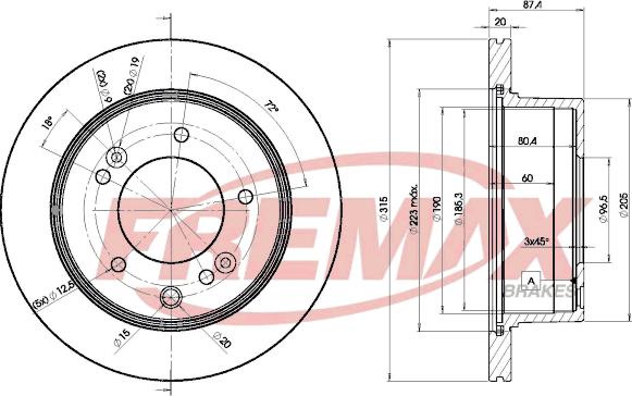 FREMAX BD-8411 - Disque de frein cwaw.fr