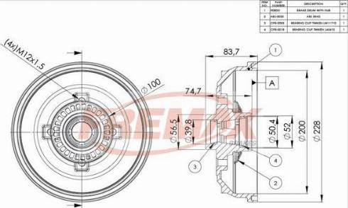 FREMAX BD-8051-KT - Tambour de frein cwaw.fr