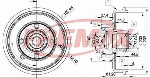 FREMAX BD-8009-KT - Tambour de frein cwaw.fr