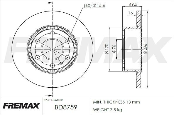 FREMAX BD-8759 - Disque de frein cwaw.fr