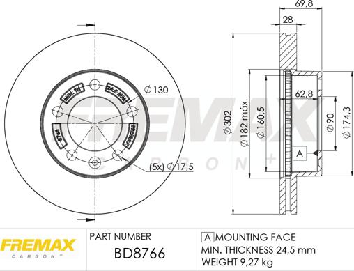 FREMAX BD-8766 - Disque de frein cwaw.fr