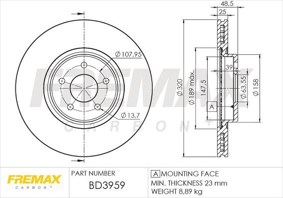 FREMAX BD-3959 - Disque de frein cwaw.fr