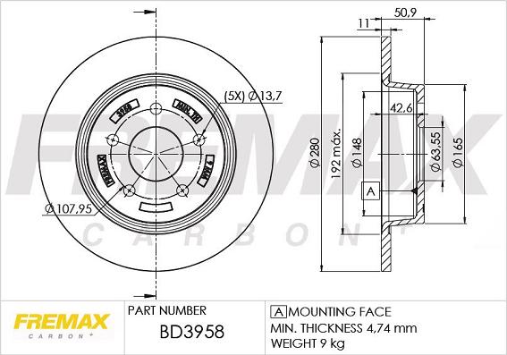 FREMAX BD-3958 - Disque de frein cwaw.fr