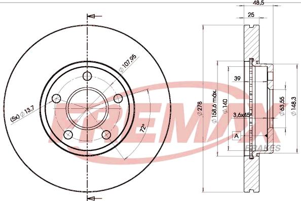 FREMAX BD-3963 - Disque de frein cwaw.fr