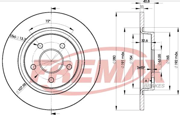 FREMAX BD-3962 - Disque de frein cwaw.fr