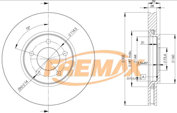 FREMAX BD-3918 - Disque de frein cwaw.fr