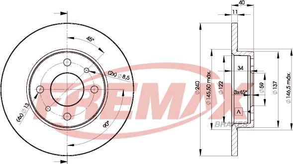 FREMAX BD-3465 - Disque de frein cwaw.fr