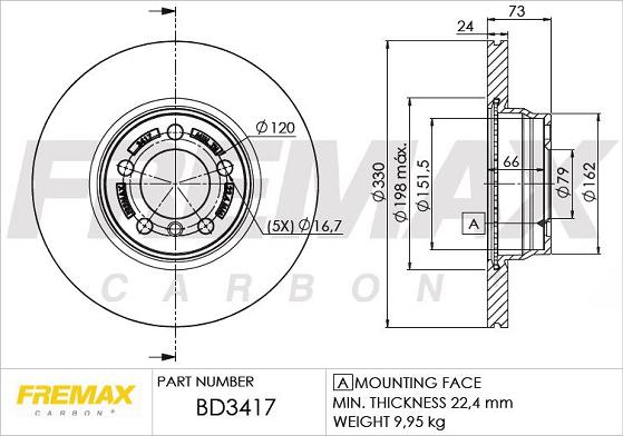 FREMAX BD-3417 - Disque de frein cwaw.fr