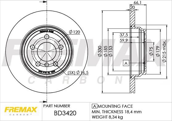 FREMAX BD-3420 - Disque de frein cwaw.fr