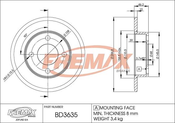 FREMAX BD-3635 - Disque de frein cwaw.fr