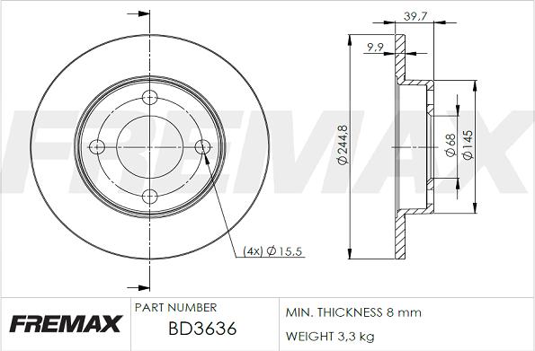 FREMAX BD-3636 - Disque de frein cwaw.fr