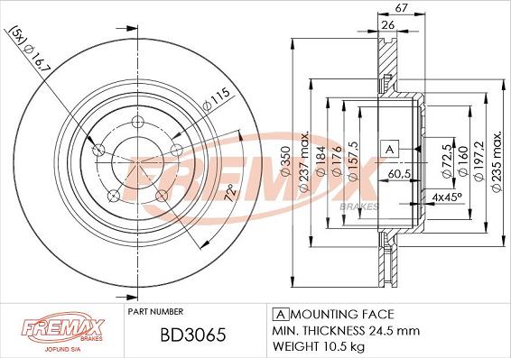 FREMAX BD-3065 - Disque de frein cwaw.fr