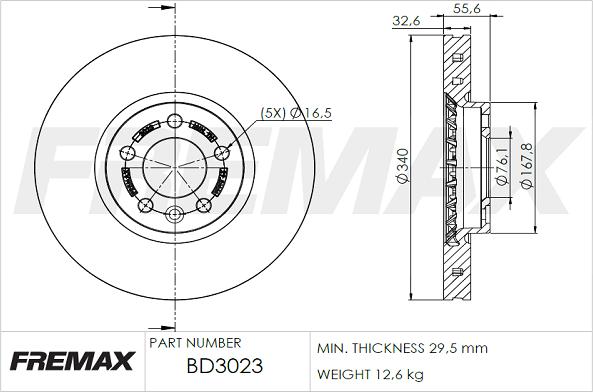 FREMAX BD-3023 - Disque de frein cwaw.fr