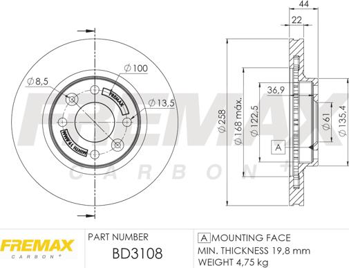 FREMAX BD-3108 - Disque de frein cwaw.fr